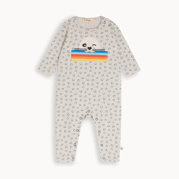 The Bonnie Mob Rainbow Seal Romper 3-6M