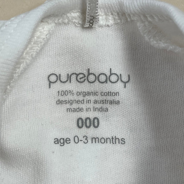 Purebaby Zip Sleepsuit 0-3M