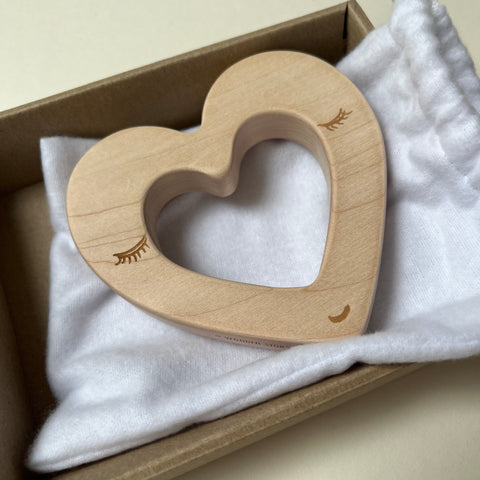 Wooden Story Heart Teether