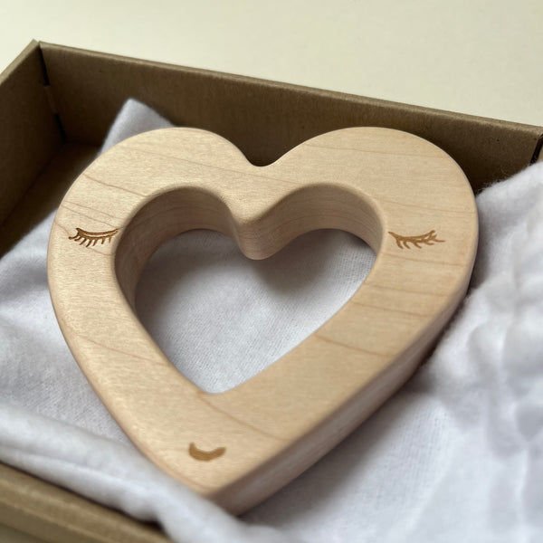 Wooden Story Heart Teether