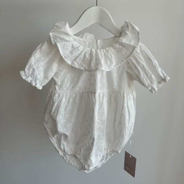 Aosta White Collared Romper L (2-3Y)