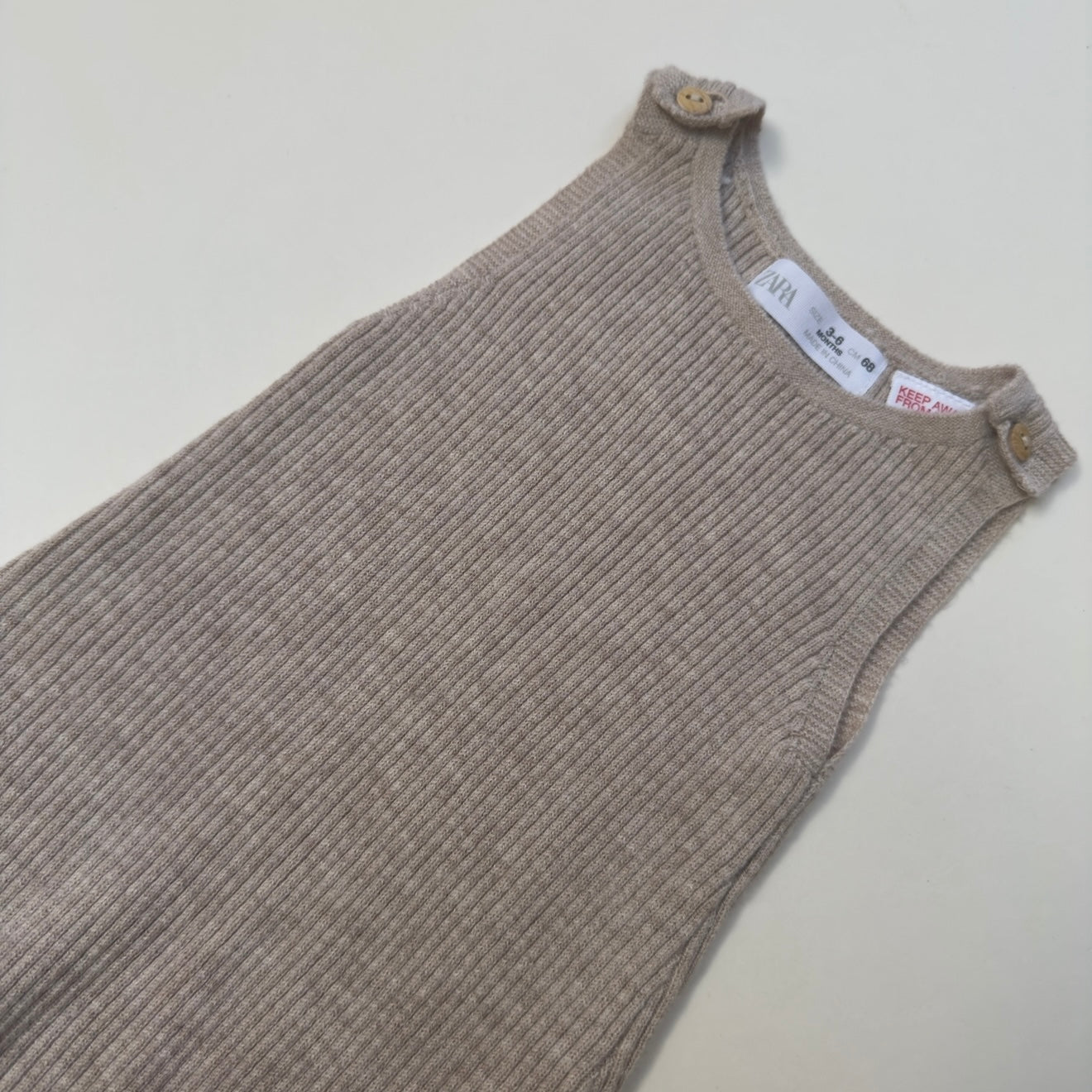 Zara Footless Dungarees 3-6M