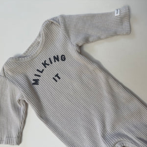 Claude & Co 'Milking It' Sleepsuit 3-6M