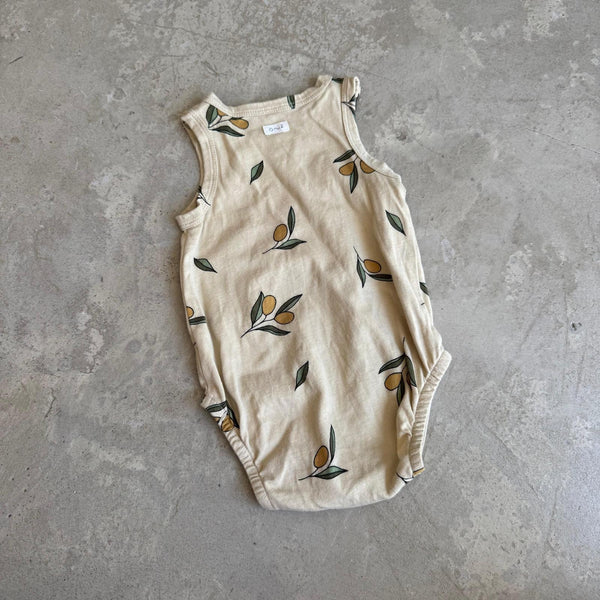 Organic Zoo Olive Bodysuit 0-3M