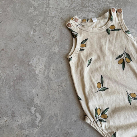 Organic Zoo Olive Bodysuit 0-3M