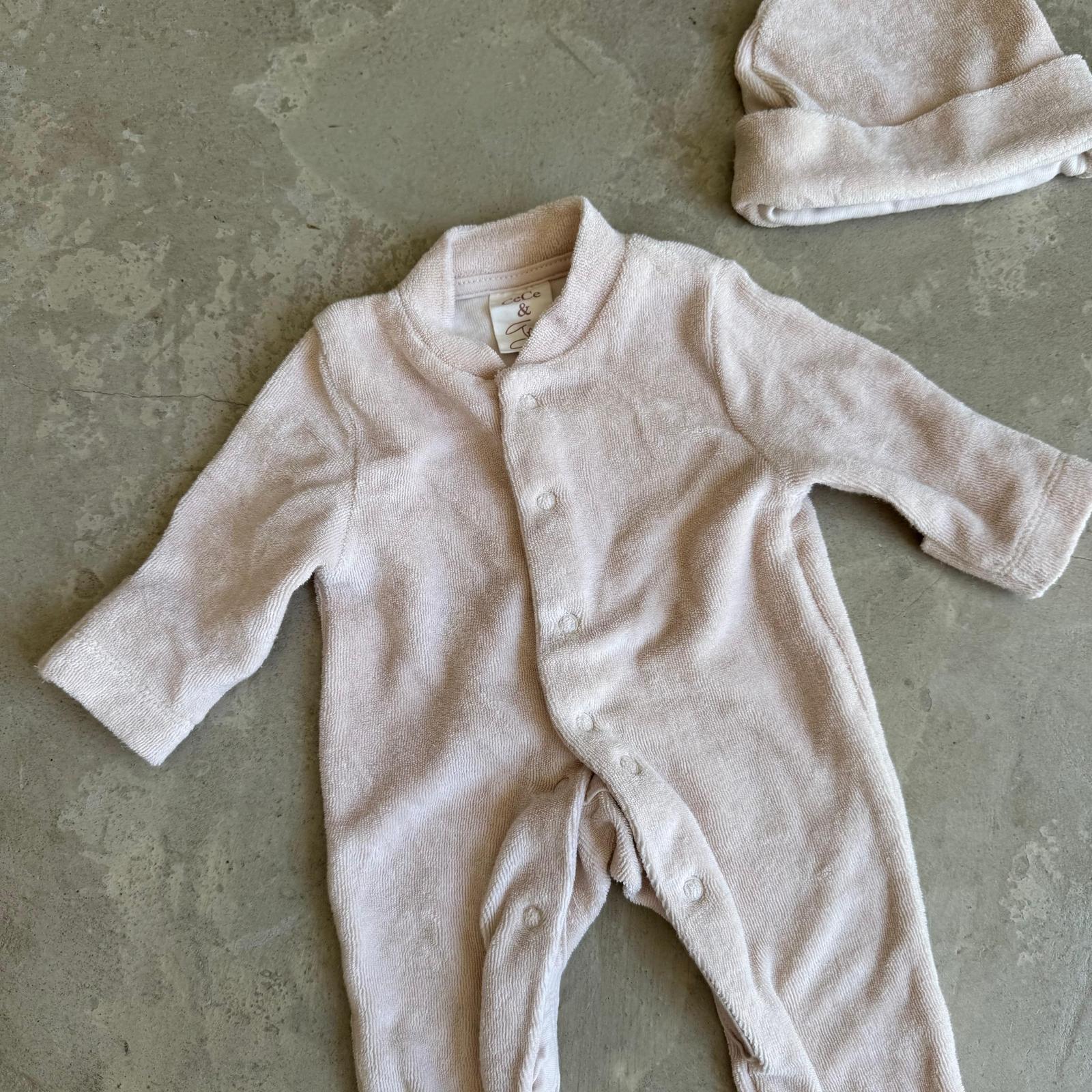 Cece & Ted Towelling Sleepsuit Newborn