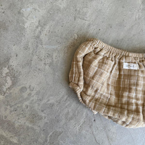 Organic Zoo Grid Check Shortie 0-3M