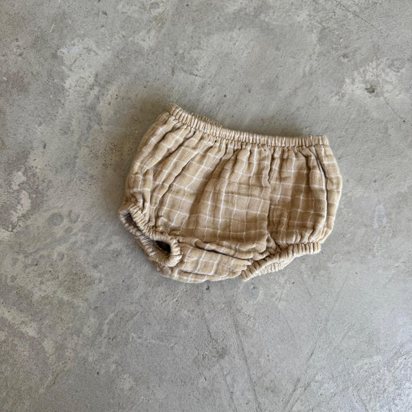 Organic Zoo Grid Check Shortie 0-3M